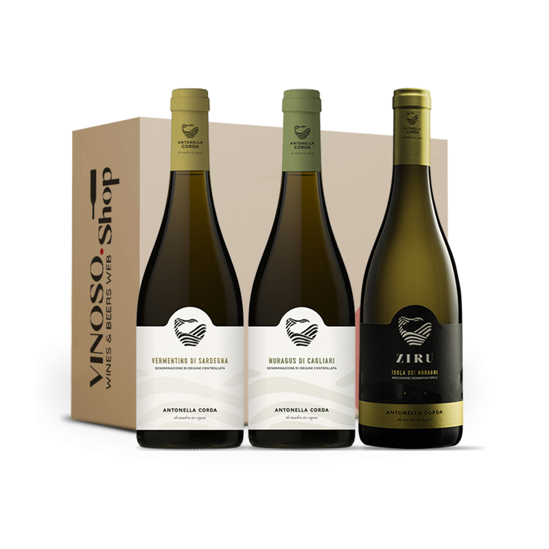 Tasting Box 3 Bottles – Sardinia Experience: 3 White Wines Antonella Corda