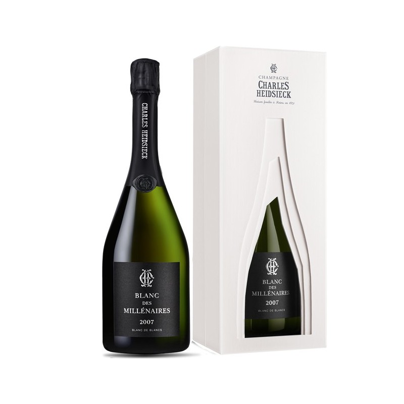 Champagne Aoc Blanc des Millénaires Blanc de Blancs Brut Millésimé 2014, Cofanetto Crayères, Charles Heidsieck
