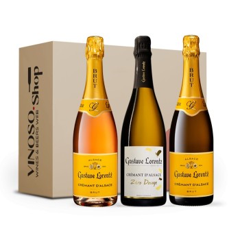 3 Bottiglie Cremant d'Alsace Brut-Rosé-Zero Dosage