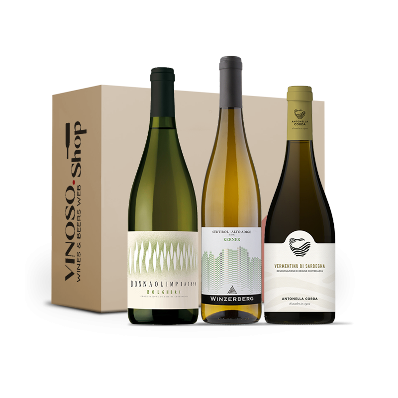 Tasting Box 3 bottiglie – Bianchi d’Italia: Alto Adige, Bolgheri & Sardegna