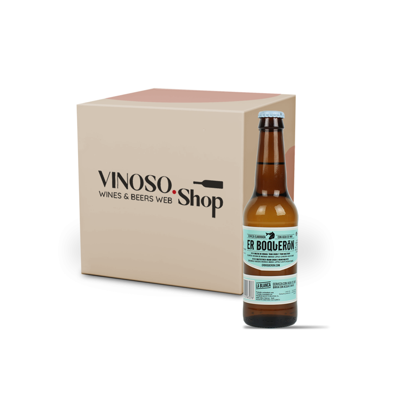 Case of 12 Bottles Sea Water Beer La Blanca 0.33 l, Er Boquerón