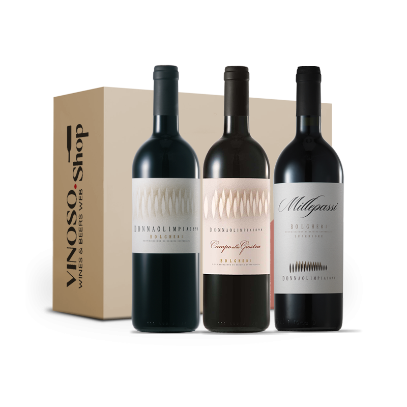Tasting Box 3 bottiglie – Esperienza di Bolgheri: 3 Rossi Donna Olimpia