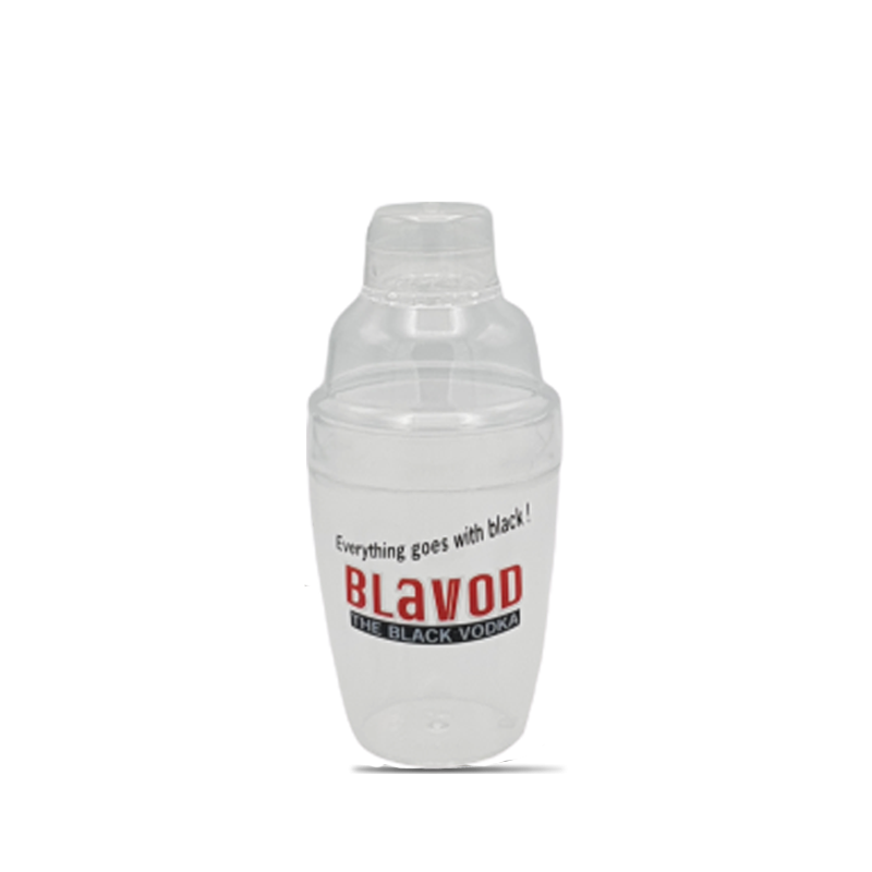 Mini Shaker in plastica trasparente, Blavod Vodka
