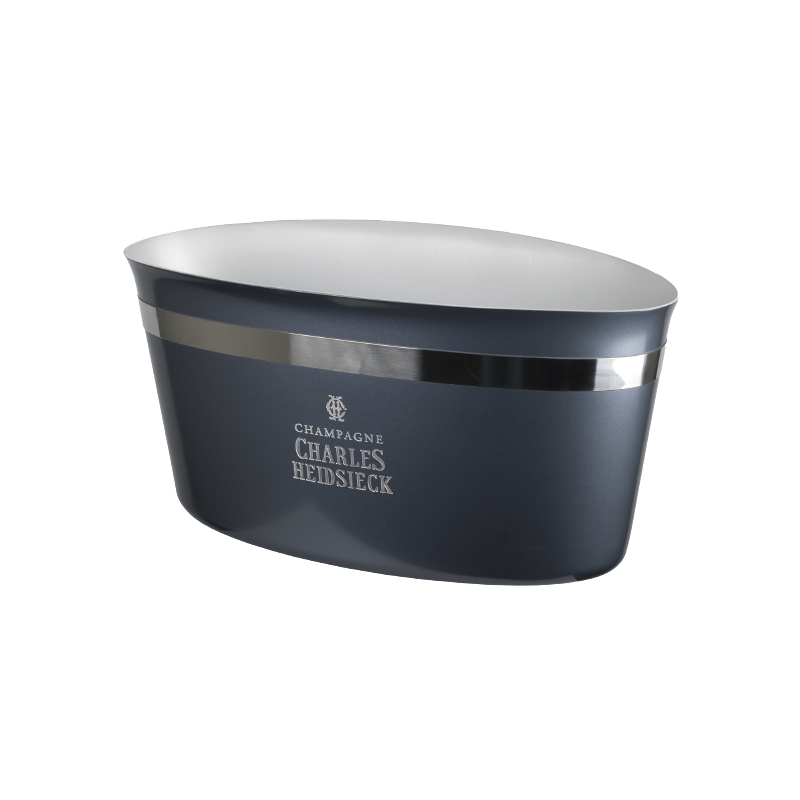 Glacette Spumantiera Champagne Transatlantic Metal Cooler 6 bottiglie, Charles Heidsieck