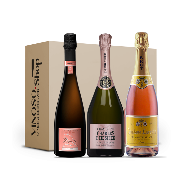 Tasting Box 3 Bottles – French Brut Rosé Bubbles: 3 Selected Cuvées