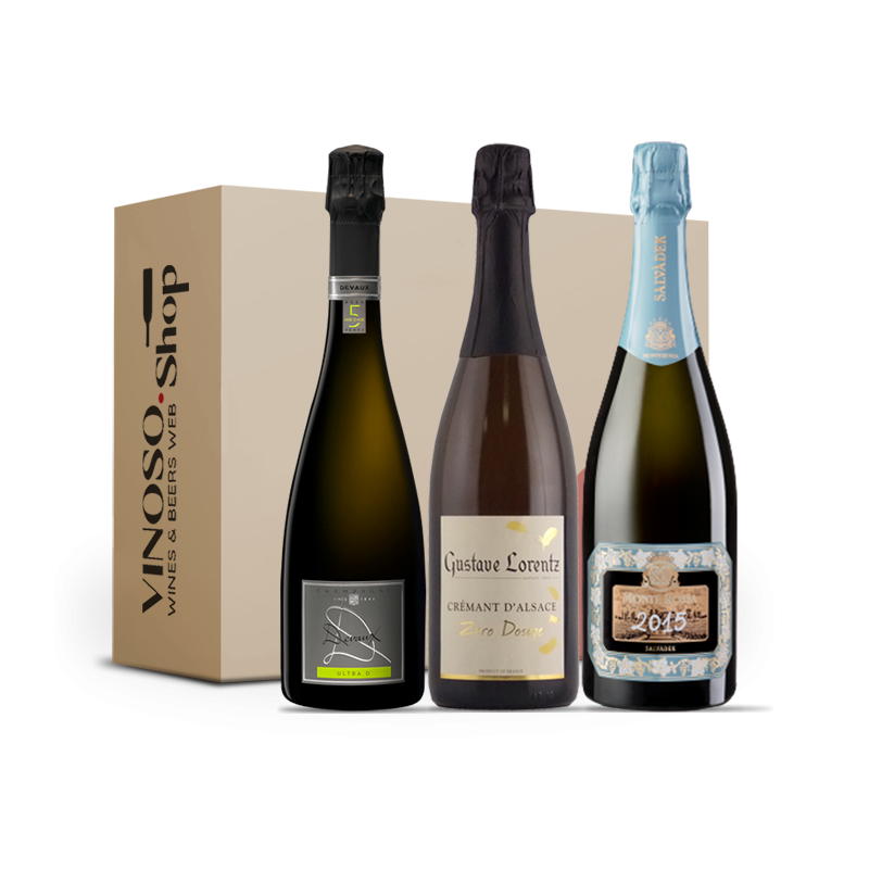 Tasting Box 3 Bottles – Sugar-Free Bubbles: Extra Brut & Zero Dosage