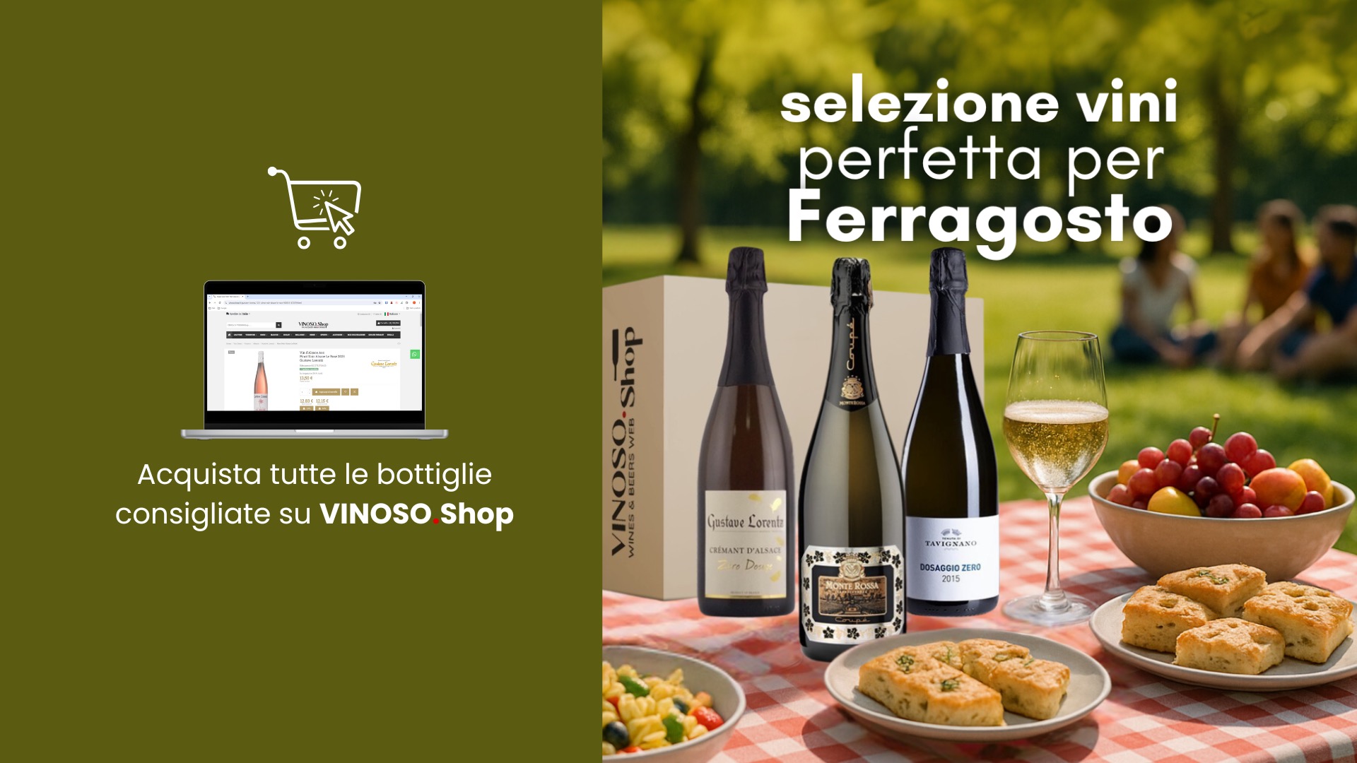 Selezione vini perfetta per Ferragosto: picnic e aperitivo in stile Vinoso