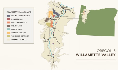 VINOSO.Shop oggi vorrebbe presentarvi la Willamette Valley 